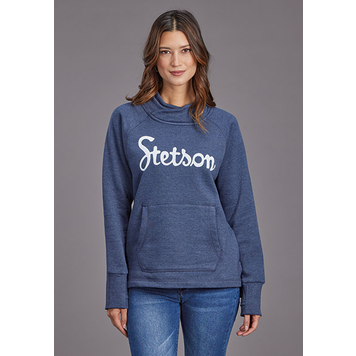 Stetson Script Hoodie Blue