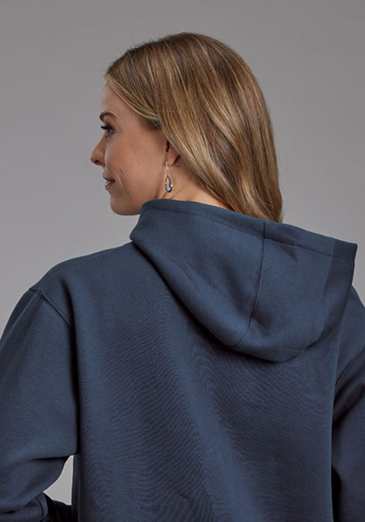 Roper Roper Logo Print Hoodie Navy