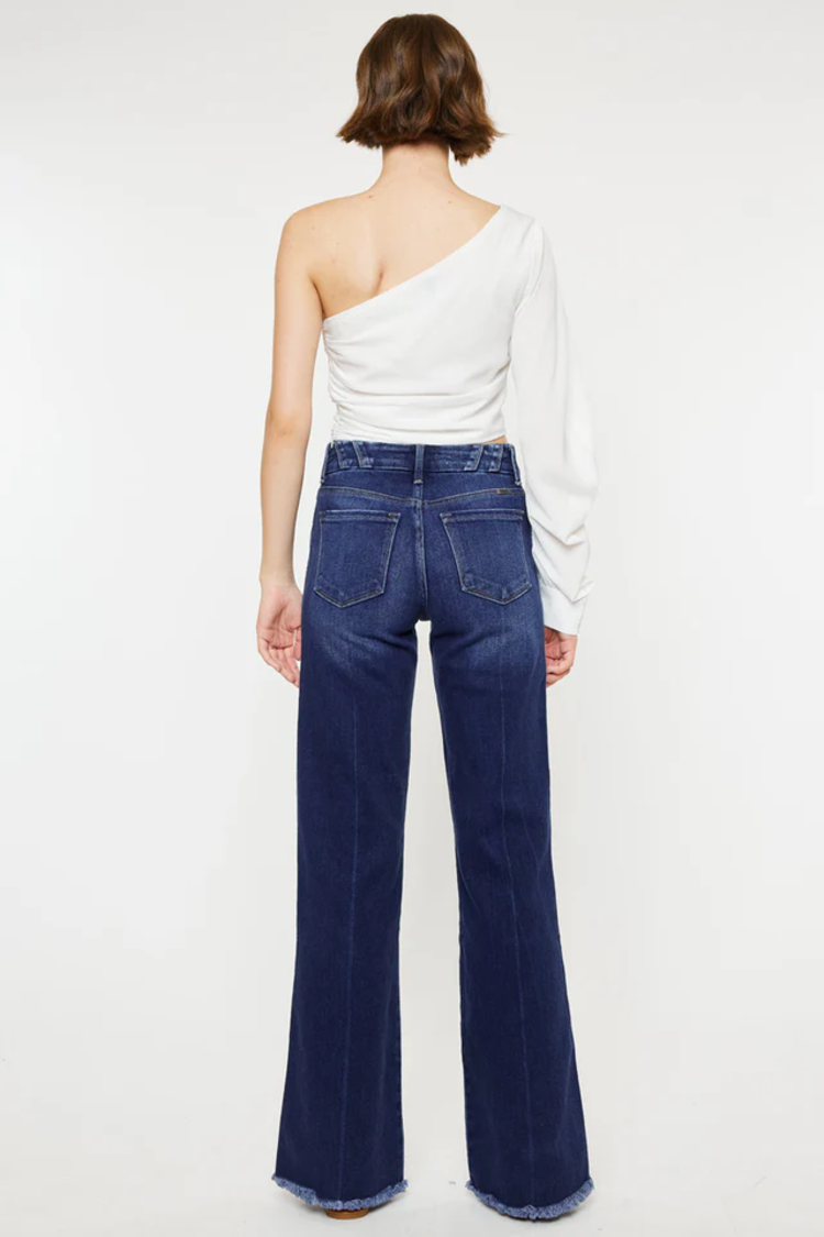 KanCan Jane High Rise Flare Dark Wash
