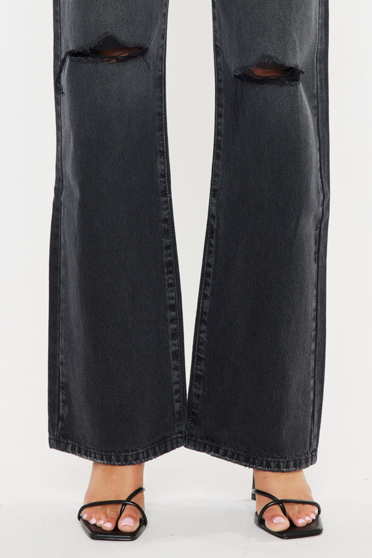 KanCan Montana Ultra High Rise 90's Flare Dark Gray