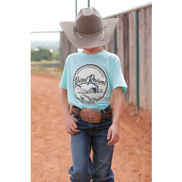 Cinch Light Blue Rural Revival Tee