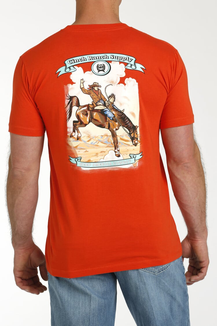 Cinch Red Ranch Supply Tee