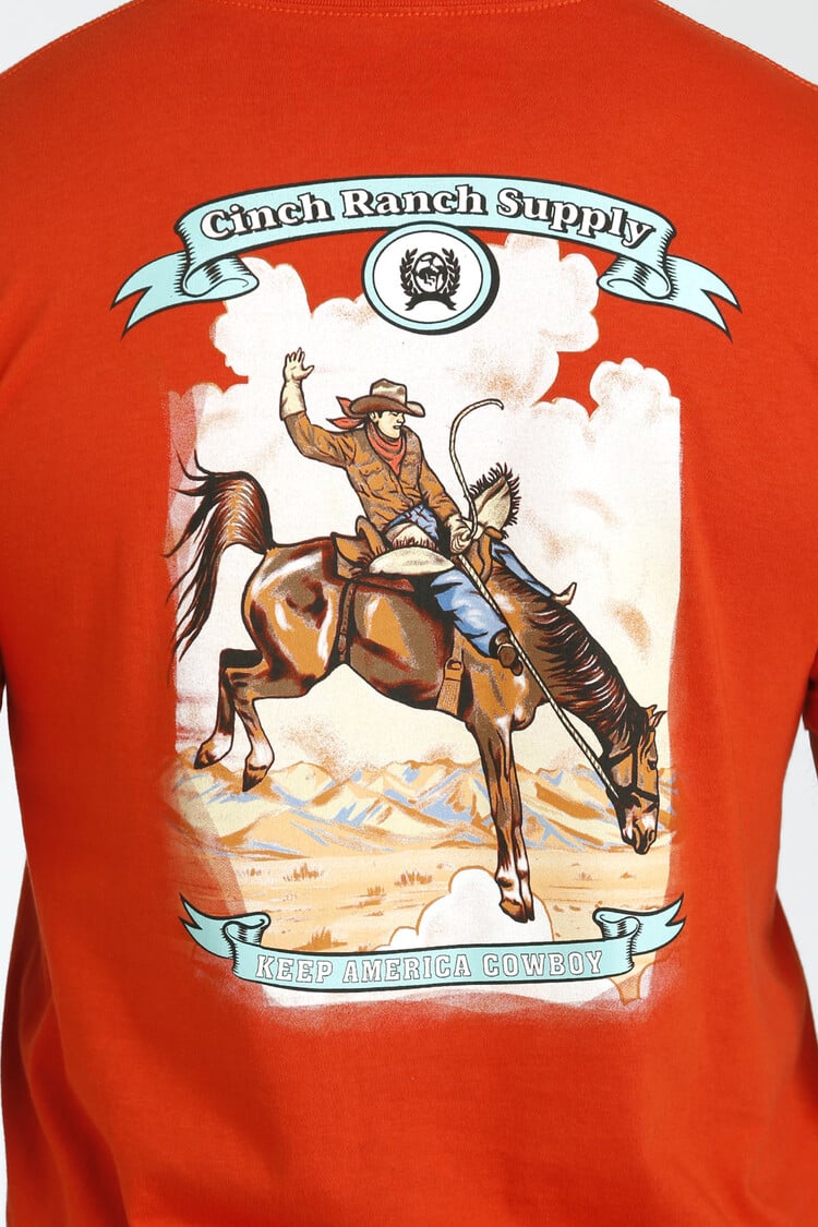 Cinch Red Ranch Supply Tee