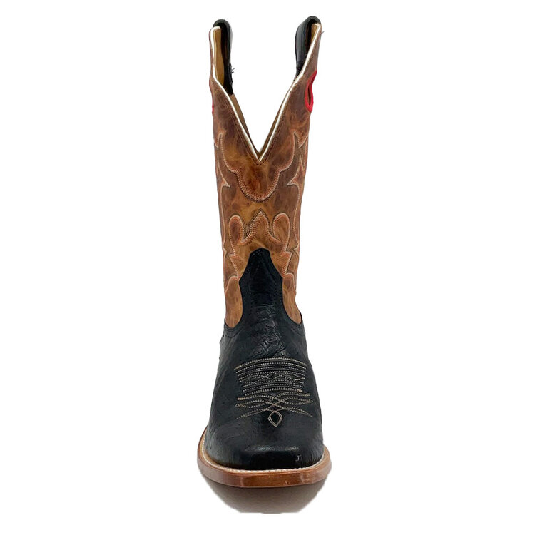 Boulet Smooth Ostrich Vintage Square Toe Roughstock Boot