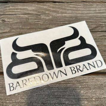 Baredown Brand Large Baredown Decal Black
