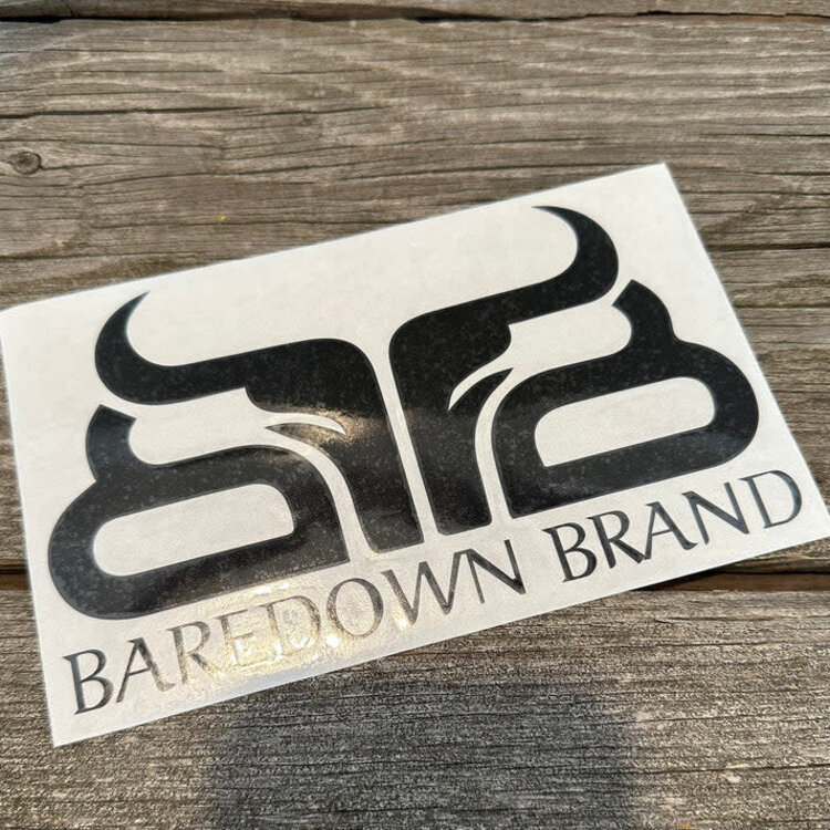 Baredown Brand Large Baredown Decal Black