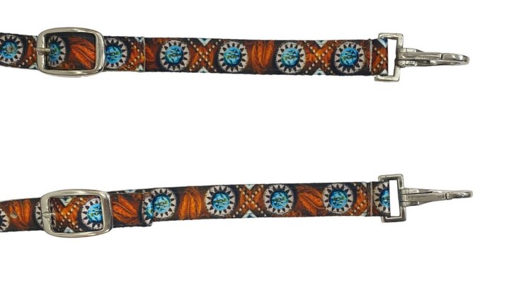 Showman Nylon One Ear Headstall Wild West Feathered