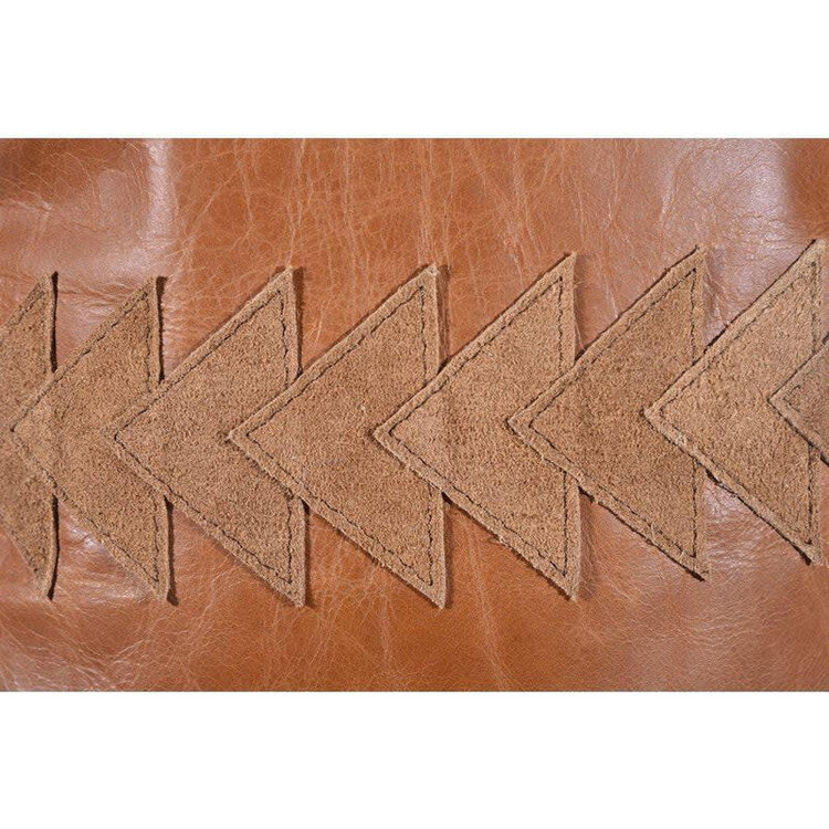 HiEnd Accents Genuine Leather & Suede Arrow Tasseled Throw Pillow
