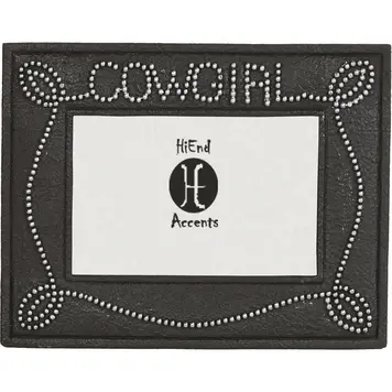 HiEnd Accents Cowgirl Studded Chocolate Picture Frame