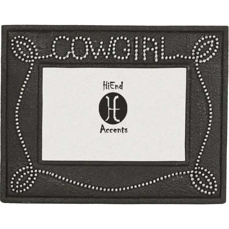 HiEnd Accents Cowgirl Studded Chocolate Picture Frame