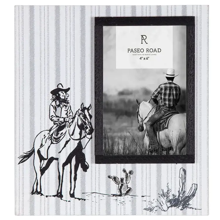 HiEnd Accents Ranch Life Cowgirl Picture Frame