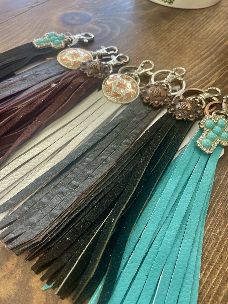 Shiloh Concho Tassel Keychain