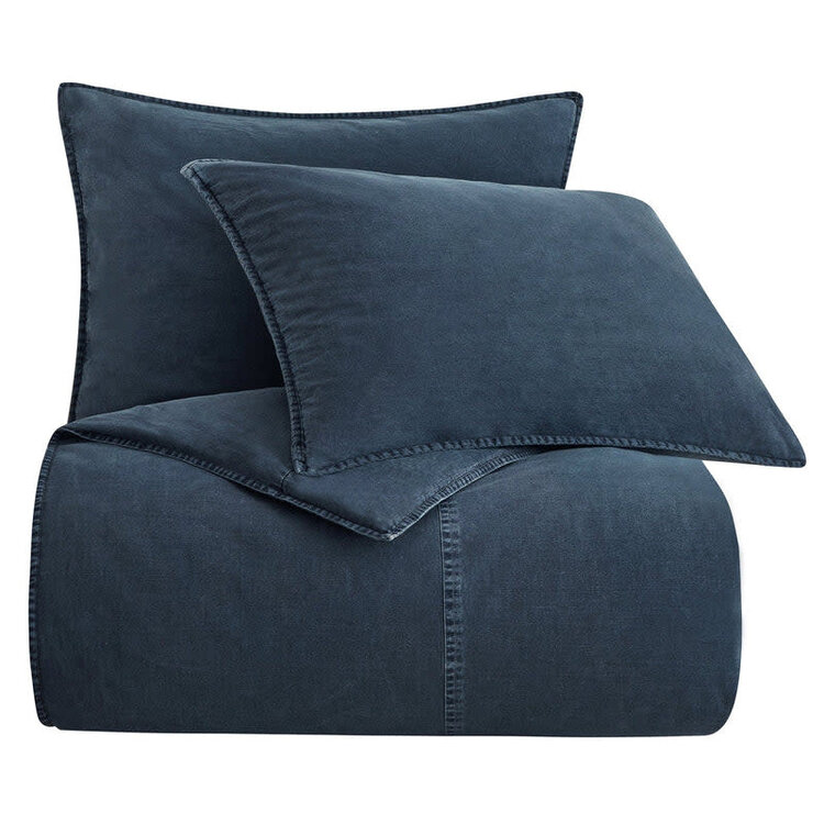HiEnd Accents Stonewashed Cotton Canvas Duvet Cover Set