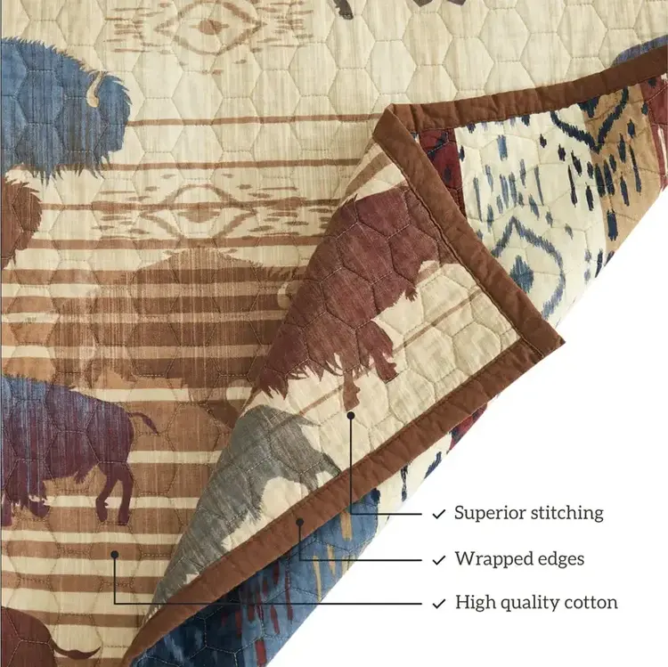 HiEnd Accents Home on the Range Reversible Quilt Set