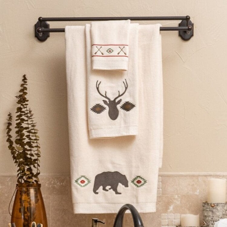 HiEnd Accents Aztec Bear Towel Set