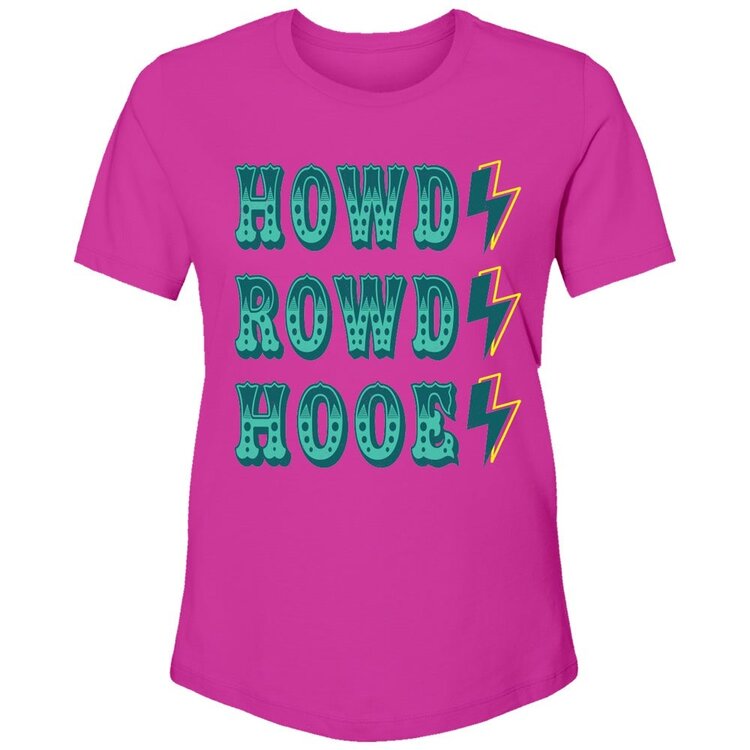 HOOey "Howdy Rowdy Hooey" Tee Fuchsia