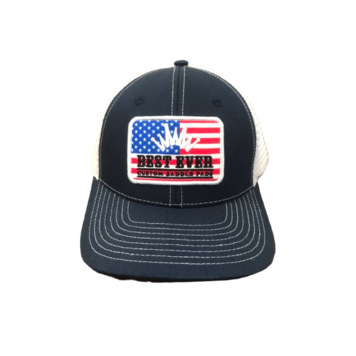 Best Ever Pads Heather Blue with White Mesh Trucker Cap