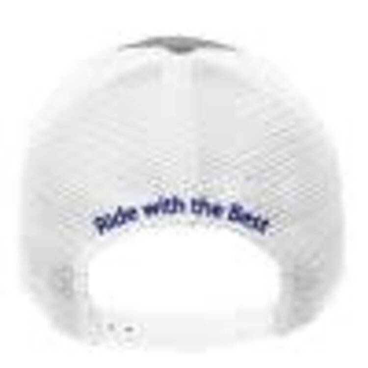Best Ever Pads Heather Blue with White Mesh Trucker Cap