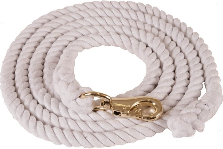 Mustang 10' Cotton Lead Bull Snap White