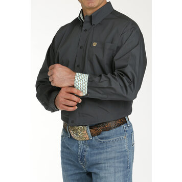 Cinch Plain Weave Solid Charcoal Shirt