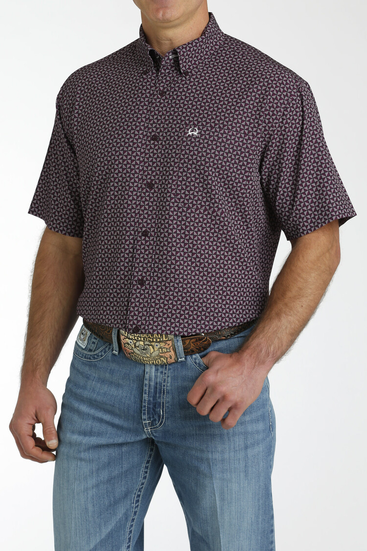 Cinch Athletic Print Shirt Purple