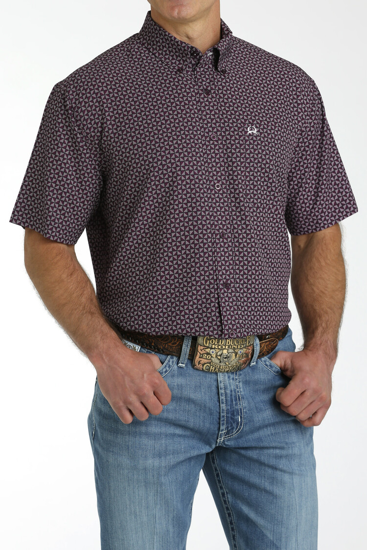 Cinch Athletic Print Shirt Purple