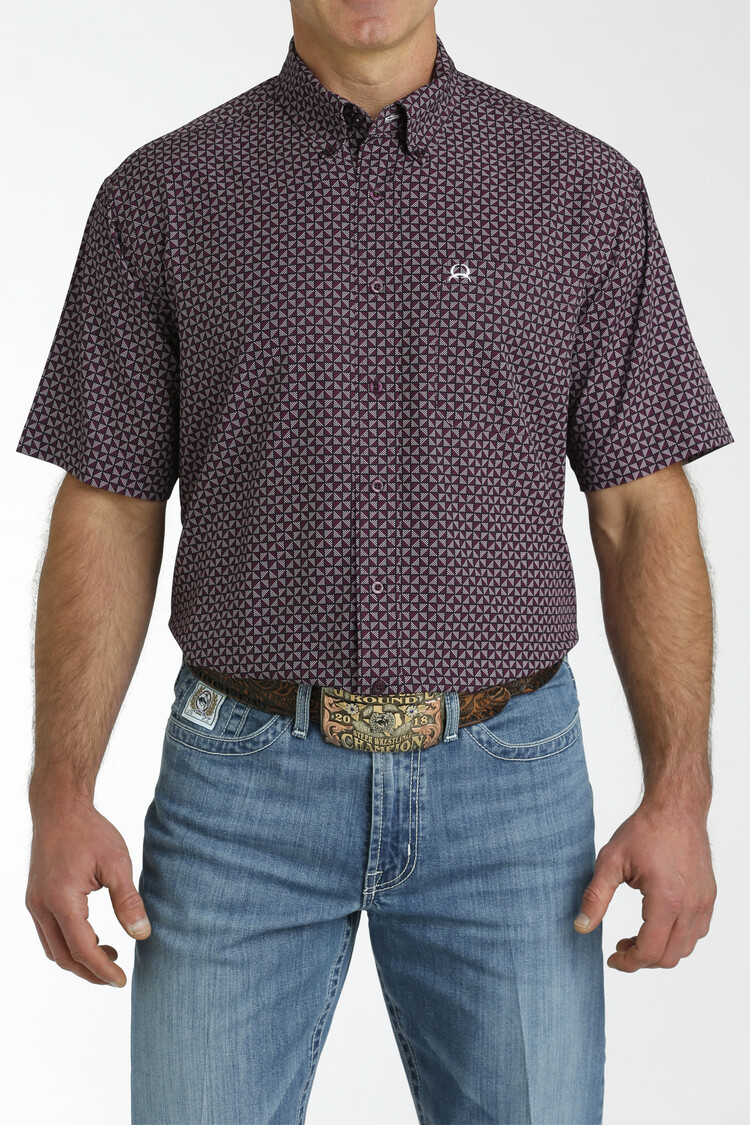 Cinch Athletic Print Shirt Purple
