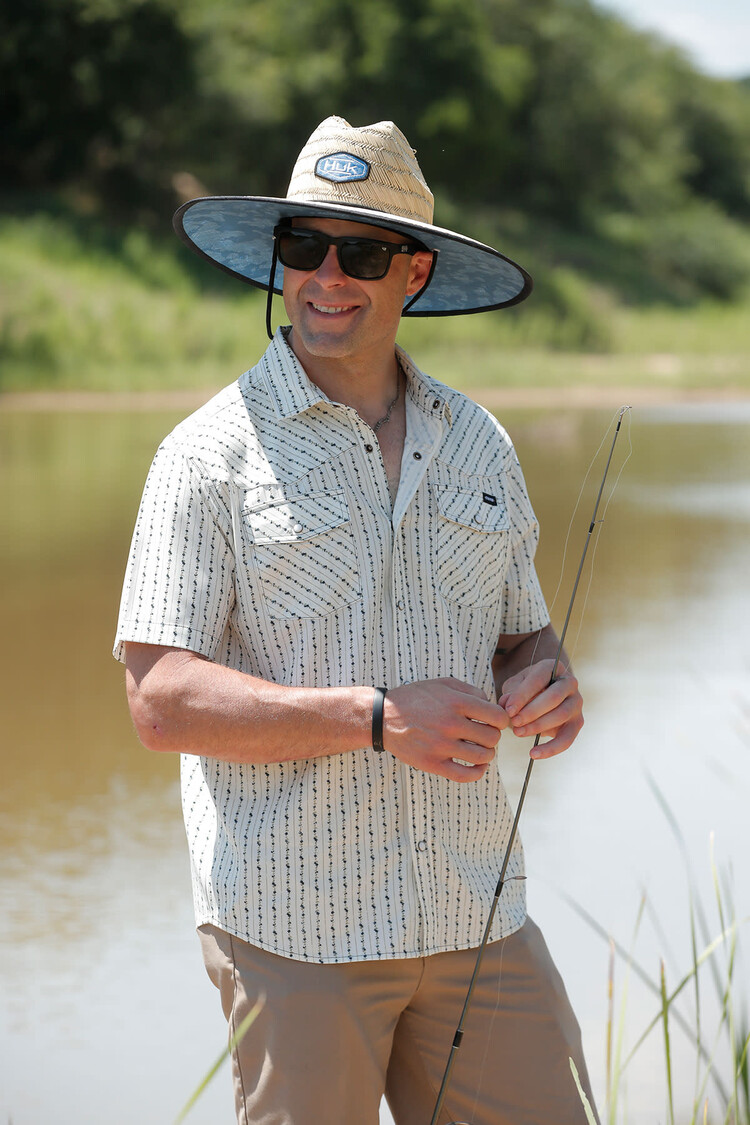 Cinch Striped Cream Camp Shirt