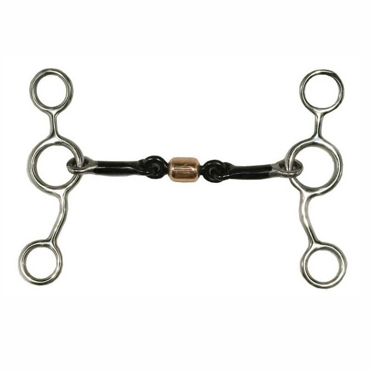 Metalab Junior Cow Horse Roller Gag Bit