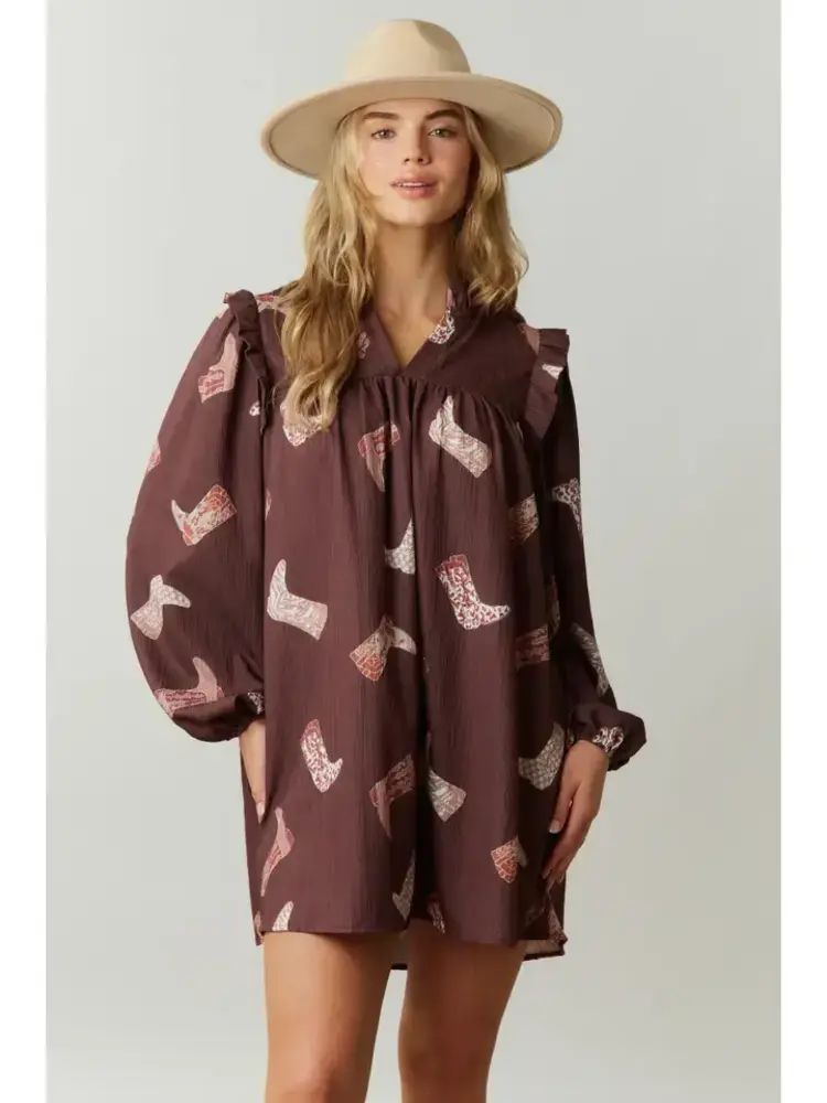 Boots Mini Dress with Side Pocket