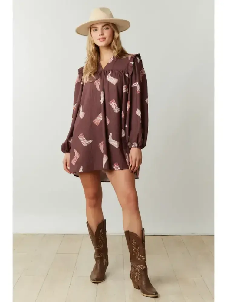 Boots Mini Dress with Side Pocket