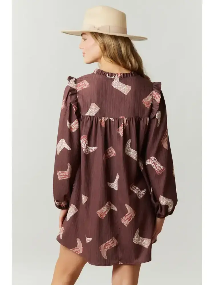 Boots Mini Dress with Side Pocket