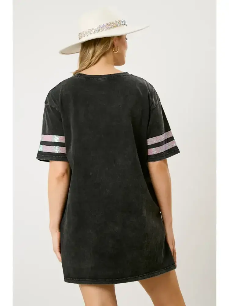 Cowboy Boots Print T-Shirt Dress