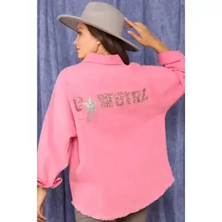 Sequin Cowgirl Patch Jacket