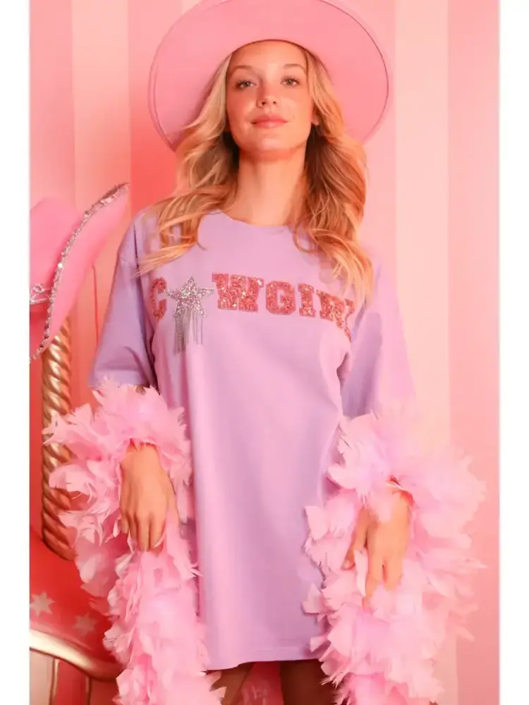 Sequin Cowgirl Patch Tee