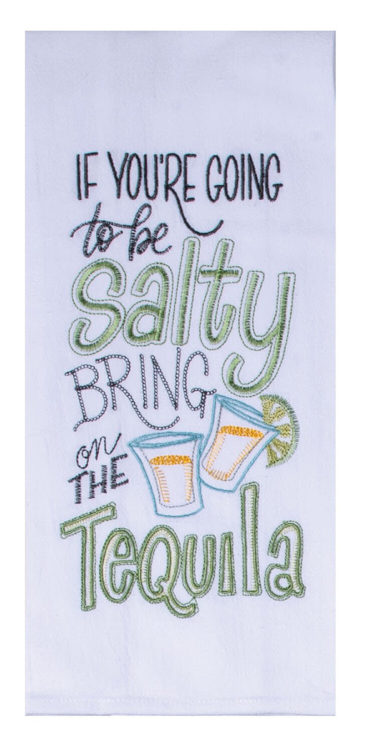 Kay Dee Designs Tequila Embroidered Flour Sack Towel