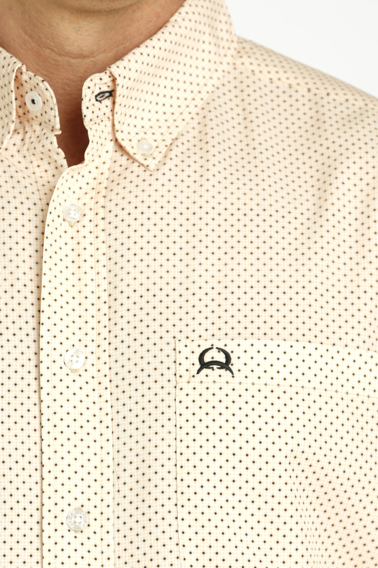 Cinch Arenaflex Dot Print Shirt Peach