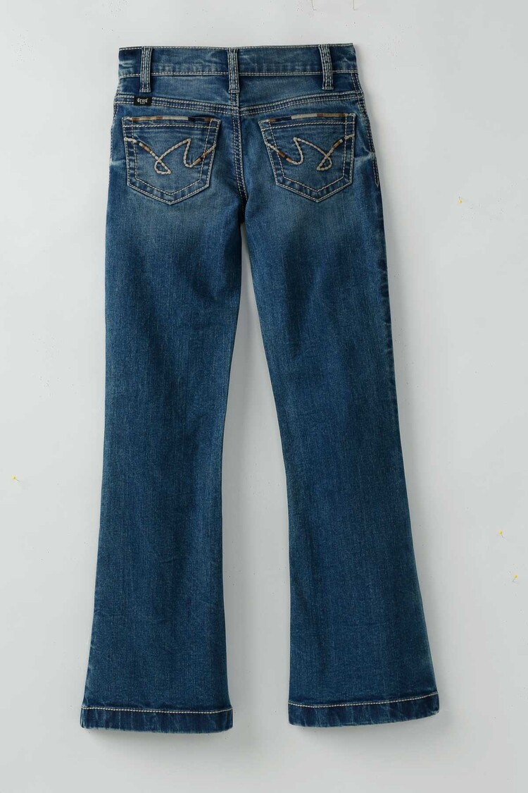 Cruel Denim Girls Mid Rise Slim Fit Violet Jean Medium Stonewash