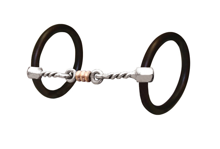 Professional's Choice Three Piece Twist Ring Snaffle