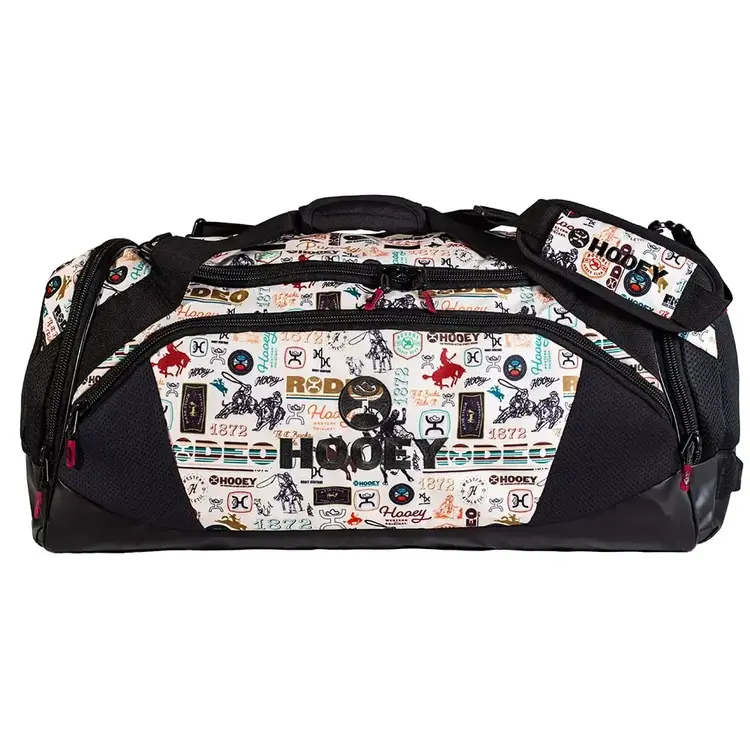 HOOey Competitor Carry All Bag Black Cream Rodeo Pattern