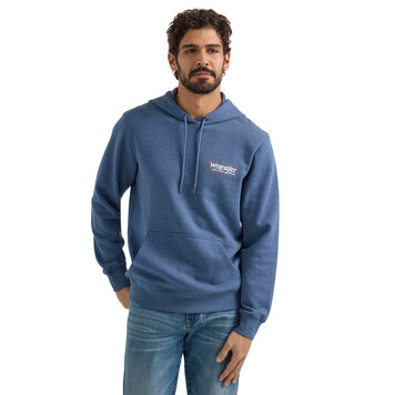 Wrangler Classic Logo Tag Hoodie Dark Denim