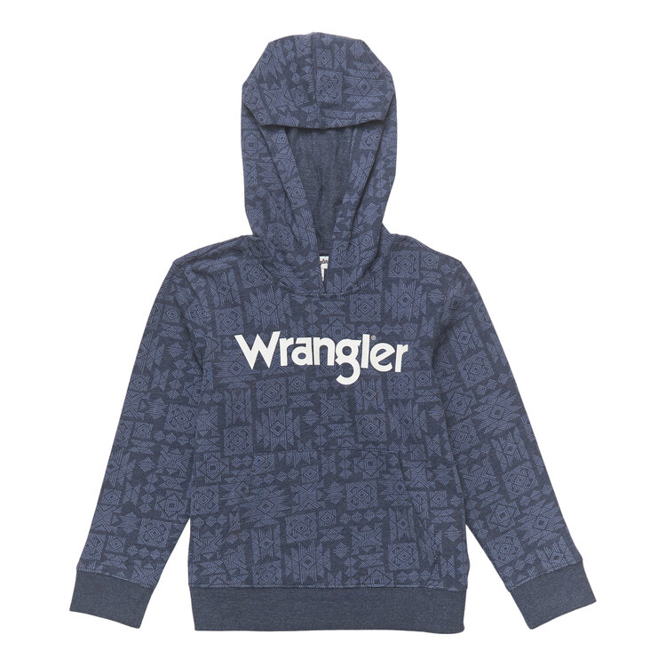 Wrangler Girls Logo Hoodie Aztec Navy