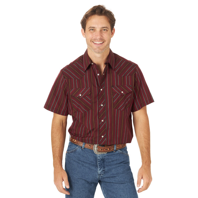 Wrangler Sport Western Snap Stripe Shirt