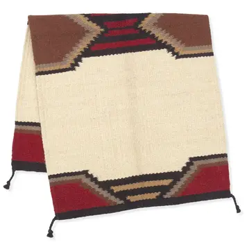 El Paso Saddleblanket Extra Heavy 32"x64" Saddle Blanket Beige/Burgundy