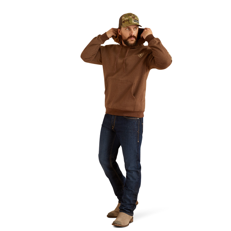 Ariat Chestnut Logo Heather Hoodie