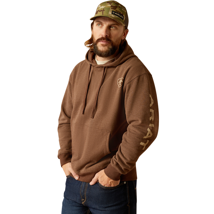 Ariat Chestnut Logo Heather Hoodie