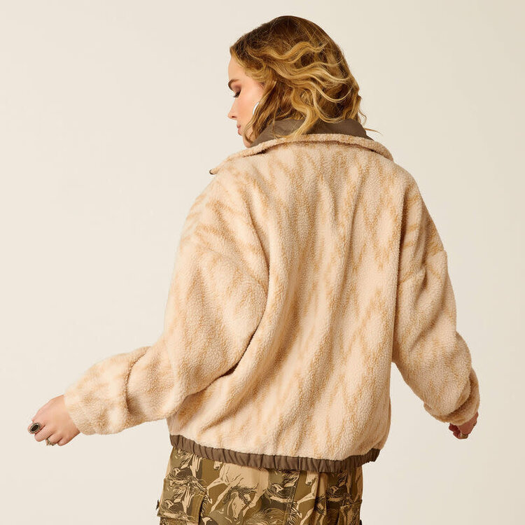 Ariat Sherpa Blocked Jacket Tonal Sand Print