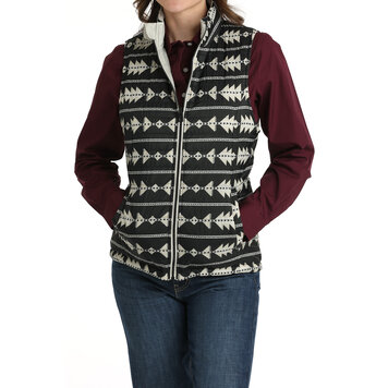 Cinch Womens Reversible Grey Aztec Vest