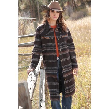 Cruel Denim Southwest Sweater Duster Brown