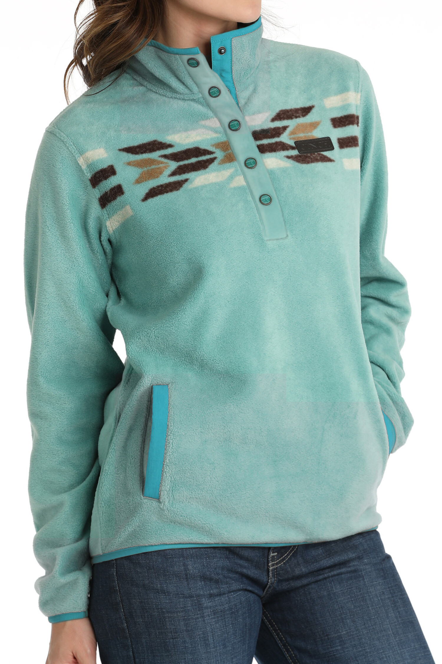 Polar fleece pullover women's hot sale
